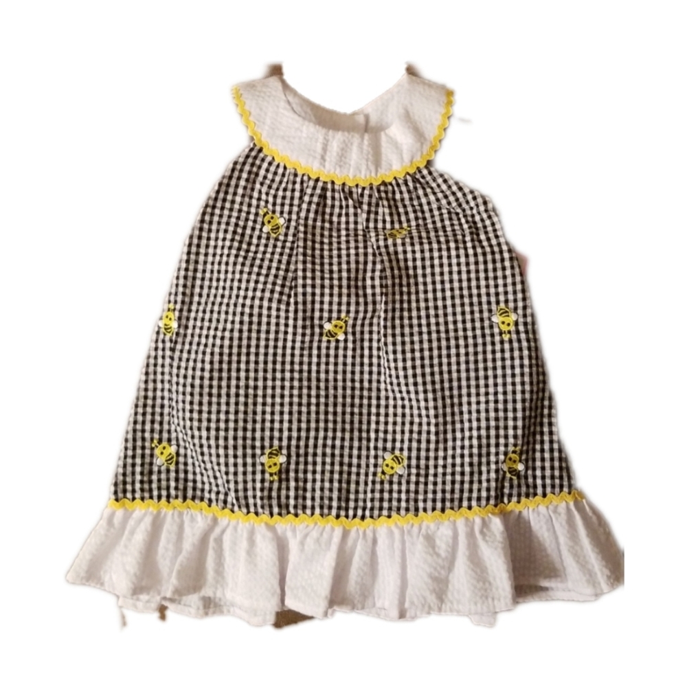 Emily Rose Infant 2pc Checkered Black White Bee Set 12 Months